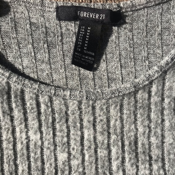 F21 Ribbed cropped long sleeve - Picture 5 of 5